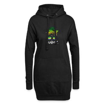 Gabun - Hoodie-Kleid - Schwarz - Vorne