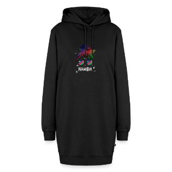 Namibia - Hoodie-Kleid - Schwarz - Vorne