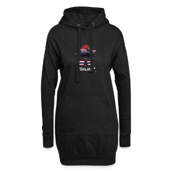 Thaïlande - Sweat-shirt à capuche long Femme - noir - Devant