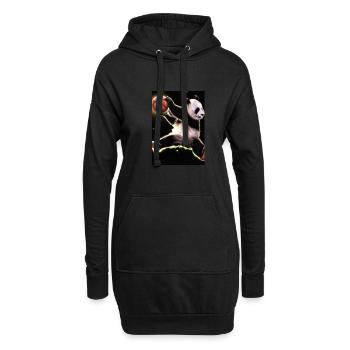 Basketball Dunk Panda - Hoodie-Kleid - Schwarz - Vorne