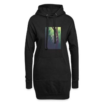 Ein Koala hängt an einem Baum - Hoodie-Kleid - Schwarz - Vorne