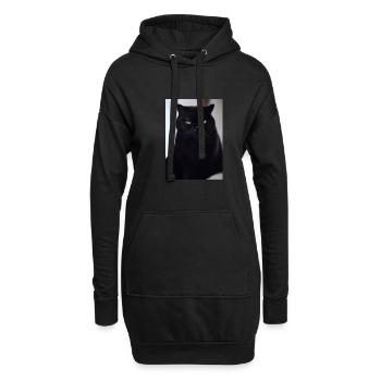 Britisch Kurzhaar Grüne Augen - Hoodie-Kleid - Schwarz - Vorne