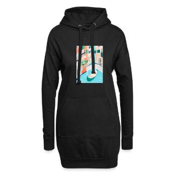 Venedig Italien - Hoodie-Kleid - Schwarz - Vorne