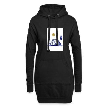 Camping-Zelt - Hoodie-Kleid - Schwarz - Vorne