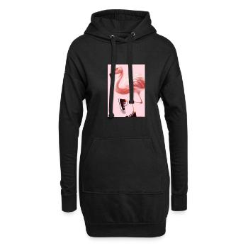 Falmingo trägt Sneaker - Hoodie-Kleid - Schwarz - Vorne