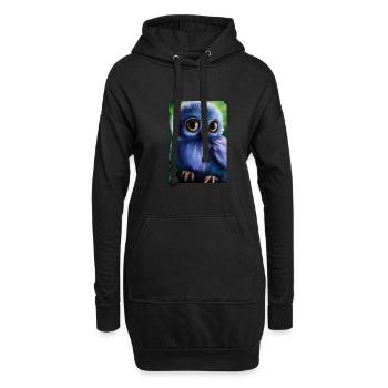 Baby-Kauz - Hoodie-Kleid - Schwarz - Vorne
