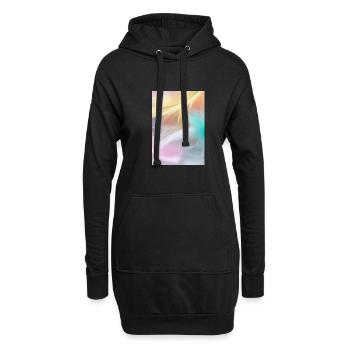 Pastellfedern - Hoodie-Kleid - Schwarz - Vorne