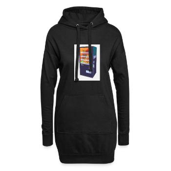 Moderner Imbissautomat - Hoodie-Kleid - Schwarz - Vorne