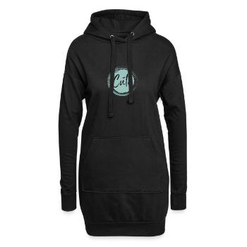 Mignon - Sweat-shirt à capuche long Femme - noir - Devant
