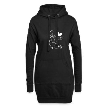 Große Schwester 2023 Big Sis 23 - Hoodie-Kleid - Schwarz - Vorne