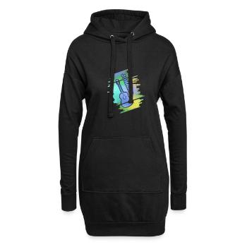 Gitarrenspielen Johann - Hoodie-Kleid - Schwarz - Vorne