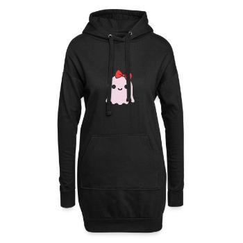 Halloween Geist - Hoodie-Kleid - Schwarz - Vorne