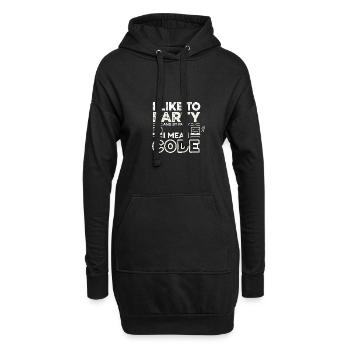 Ich mag Partys und mit Party meine ich Code - Hoodie-Kleid - Schwarz - Vorne