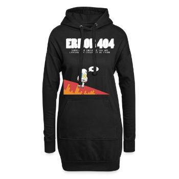 404 astronaute - Sweat-shirt à capuche long Femme - noir - Devant