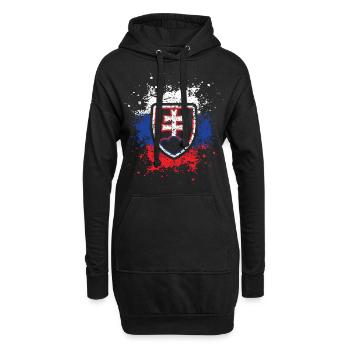 Slowenien EU - Hoodie-Kleid - Schwarz - Vorne