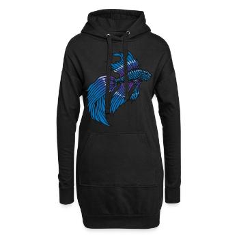 Betta Splendens Kampffisch Labyrinthfisch Geschenk - Hoodie-Kleid - Schwarz - Vorne