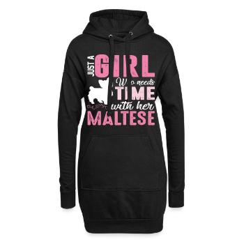 Malteser - Hoodie-Kleid - Schwarz - Vorne