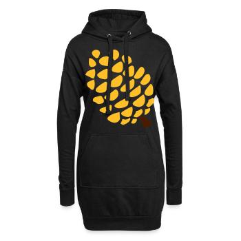 Tannenzapfen Zirbeldrüse Pineal gland yoga - Hoodie-Kleid - Schwarz - Vorne