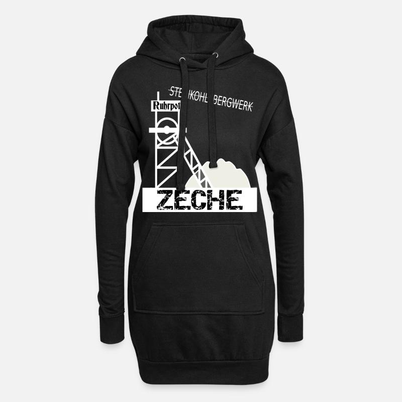 Ruhrpott Zeche - Hoodie-Kleid - Schwarz