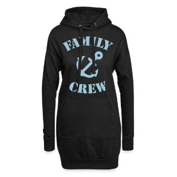 Équipage familial (ancre / équipage du navire) - Sweat-shirt à capuche long Femme - noir - Devant