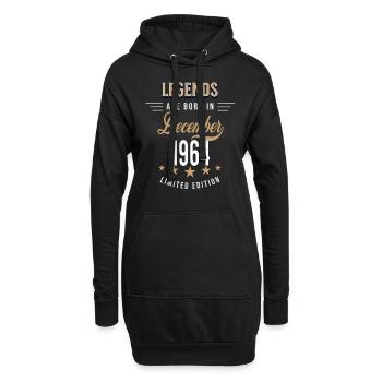 Legends werden im Dezember 1964 geboren - Hoodie-Kleid - Schwarz - Vorne