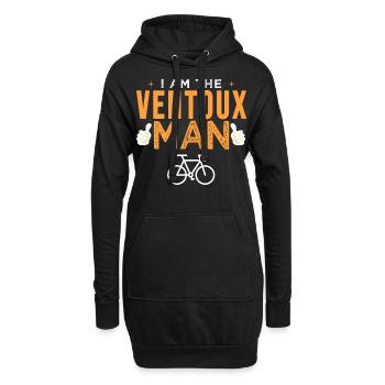 Ich bin der ventoux man bike bike cycling cycling - Hoodie-Kleid - Schwarz - Vorne