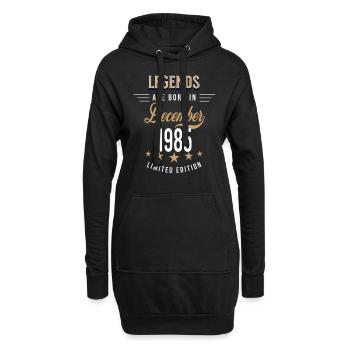 Legends are born in December 1985 - Sweat-shirt à capuche long Femme - noir - Devant