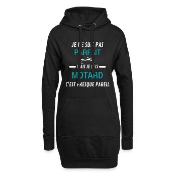 je ne suis pas parfait motarde - Sweat-shirt à capuche long Femme - noir - Devant