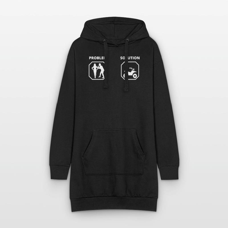 PROBLEM SOLUTION quad Sweat-shirt à capuche long Femme