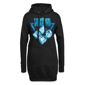 Eiswürfel Verleih - Hoodie-Kleid - Schwarz - Vorne