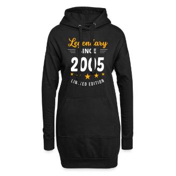 Legendär seit 2005 - Hoodie-Kleid - Schwarz - Vorne