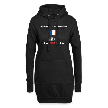 Frankreich Weltmeister 2022 - Hoodie-Kleid - Schwarz - Vorne