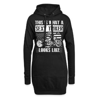 Trikes Sprüche | Trike Triker Biker Geschenkideen - Hoodie-Kleid - Schwarz - Vorne