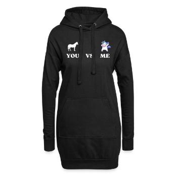 Du gegen mich PFERD EINHORN - Hoodie-Kleid - Schwarz - Vorne
