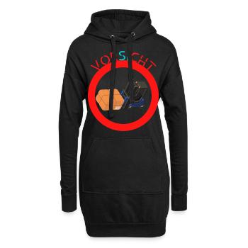 Vorsicht Gabelstapler - Hoodie-Kleid - Schwarz - Vorne
