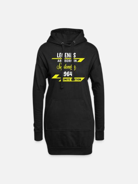 LEGENDS ARE BORN IN 1964 GEBURTSTAGSGESCHENK - Hoodie-Kleid - Schwarz