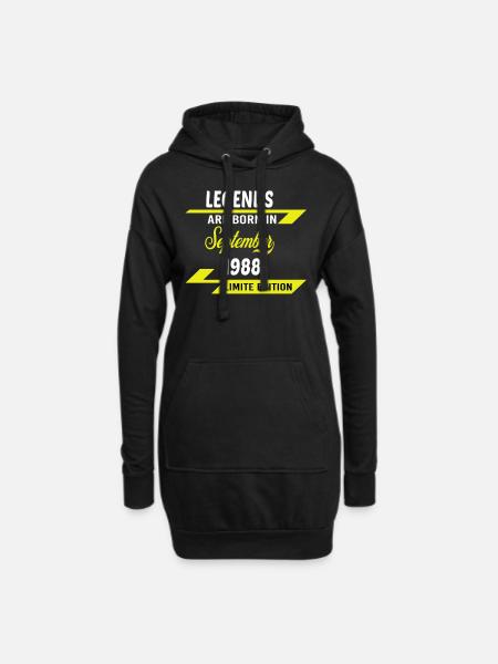 LEGENDS ARE BORN IN 1988 GEBURTSTAGSGESCHENK - Hoodie-Kleid - Schwarz