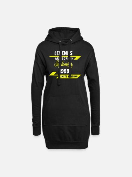 LEGENDS ARE BORN IN 1998 GEBURTSTAGSGESCHENK - Hoodie-Kleid - Schwarz