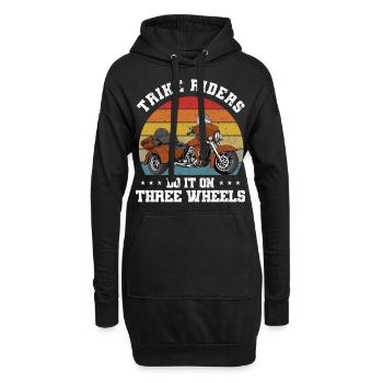 Trike Motorrad Motorradfahrer Triker Trikes Biker - Hoodie-Kleid - Schwarz - Vorne