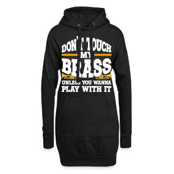 Mellophon Musikinstrument | Blaskapelle Geschenke - Hoodie-Kleid - Schwarz - Vorne