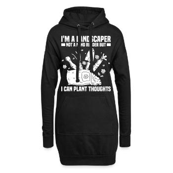 Garten und Landschaftsbau | Gärtnerei Geschenkidee - Hoodie-Kleid - Schwarz - Vorne