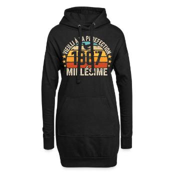 Jahrgang 1967 Retro 1967 Geburtstagsgeschenk - Hoodie-Kleid - Schwarz - Vorne