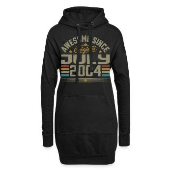 Construit en Juillet 2004 | Cadeau Juillet 2004 - Sweat-shirt à capuche long Femme - noir - Devant