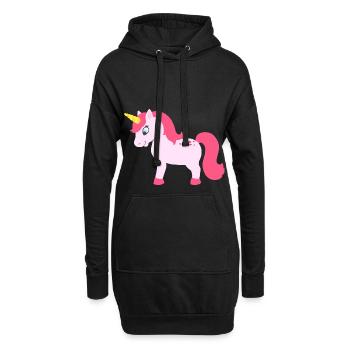 Licorne - licorne - Sweat-shirt à capuche long Femme - noir - Devant