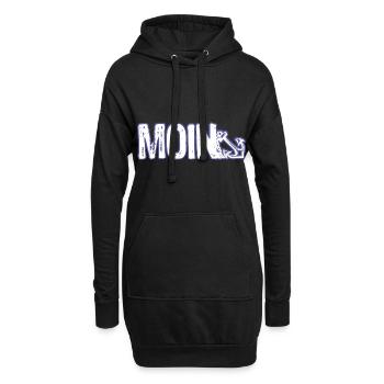MOIN Nordisches Andenken Gruß Küste - Hoodie-Kleid - Schwarz - Vorne