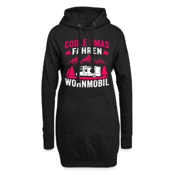 Coole omas fahren wohnmobil camping wohnwagen - Hoodie-Kleid - Schwarz - Vorne