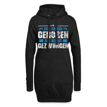 Zum Zocken geboren zur Arbeit gezwungen Controller - Hoodie-Kleid - Schwarz - Vorne