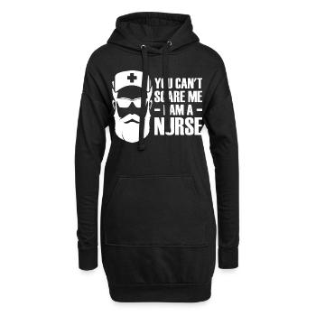 You Can't Scare Me I Am A Nurse - - Hoodie-Kleid - Schwarz - Vorne