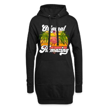 Original Flamazing Flamingo Sommer Party Feiern - Hoodie-Kleid - Schwarz - Vorne