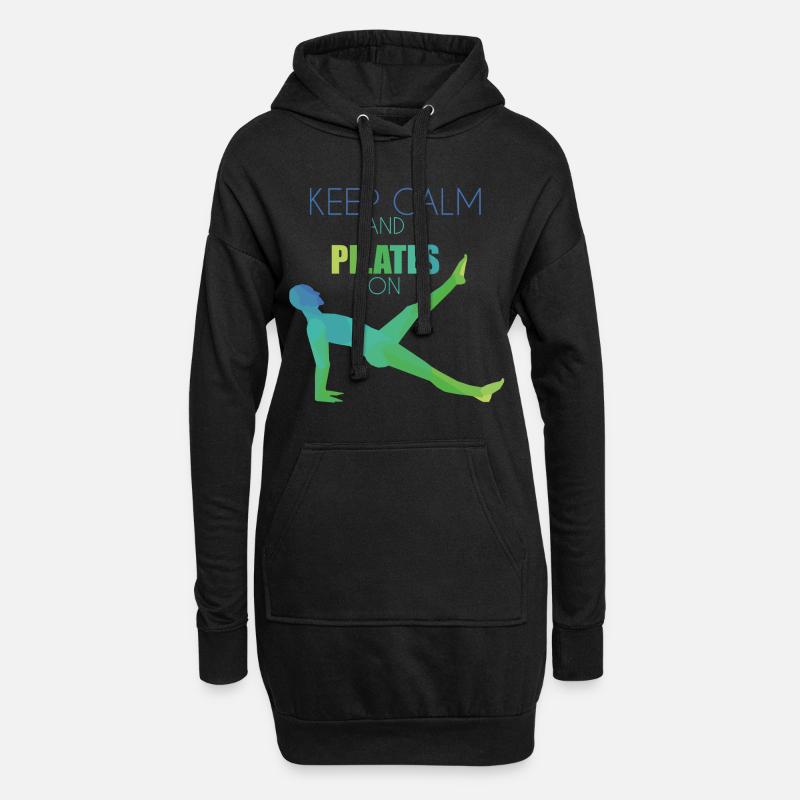 Pilates - Hoodie-Kleid - Schwarz